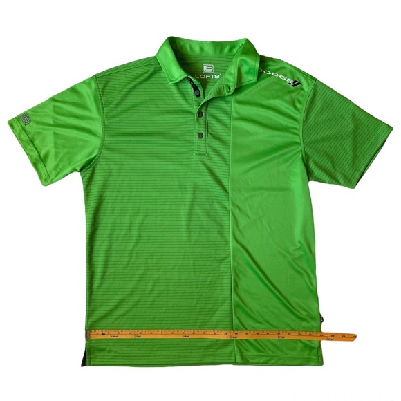 Men’s Loft 8 Dry Fit Athletic Golf Polo Shirt Green - Size Large - Picture 3 of 5
